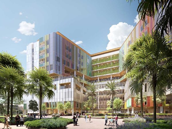 The future Sydney Children's Hospital Courtyard Plaza, designed by BLP.