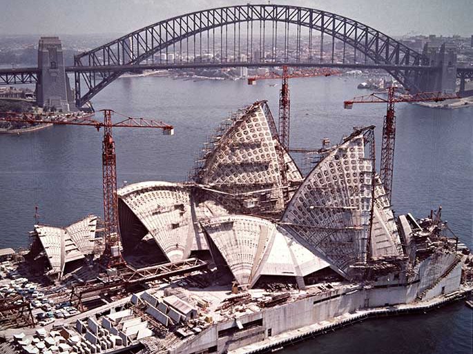 &lsquo;The Dream of Perfection&rsquo; film will be showing as park of the Archiflix exhibition and will look at the dramatic story of the building of the Sydney Opera House, culminating in Utzon&rsquo;s departure from the project. Image: National Museum of Australia
