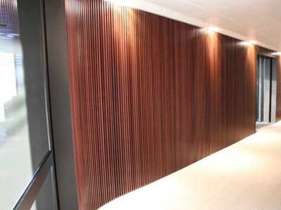 Ultraflex supplied customised linear timber wall panels