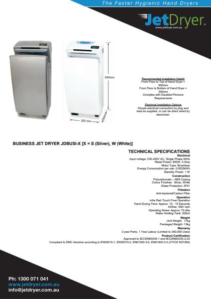 Jet Dryer Business Hand Dryers