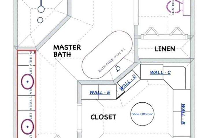 master bathroom with walk-in closet Luxury floor plan and design idea