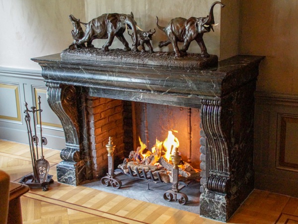 open fireplace