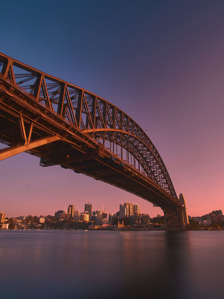 Sydney Harbour Bridge low angle shot