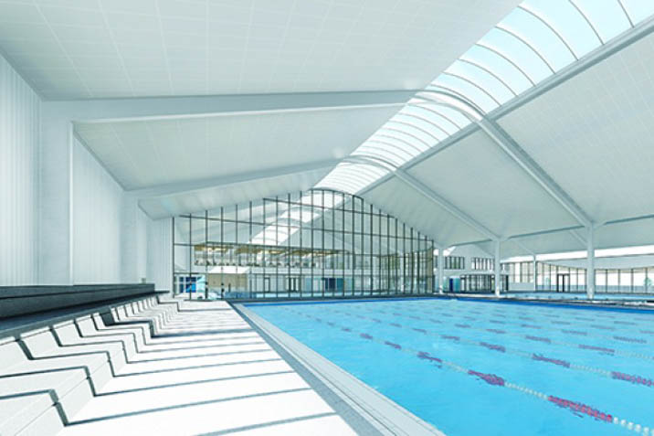 Rosebud aquatic centre peddle thorp architects indoor swimming centre grand architecture empty pool