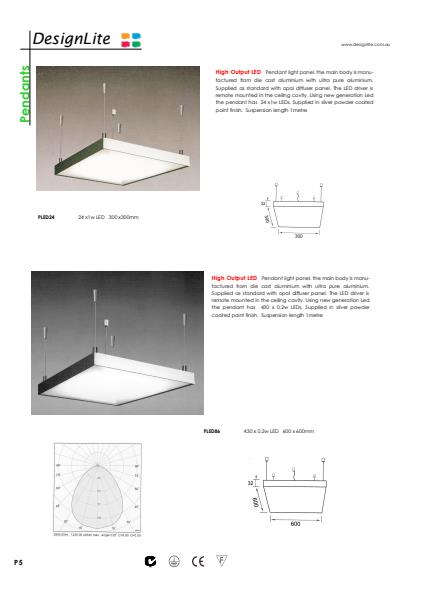 DesignLite Pendant Lights Product Information