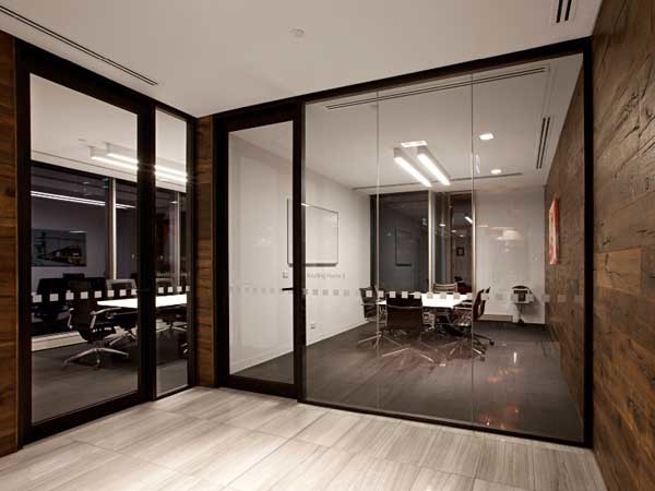 Criterion&rsquo;s aluminium partitions and sliding track system at the new Asciano office
