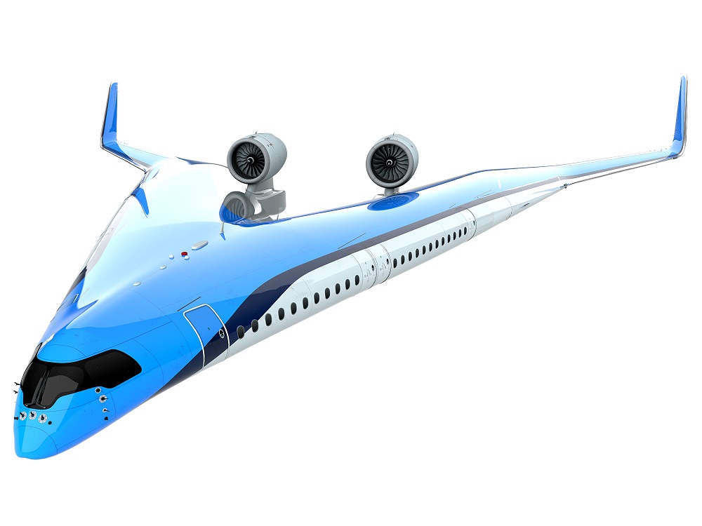 Flying-V airplane (Image: TU Delft)

