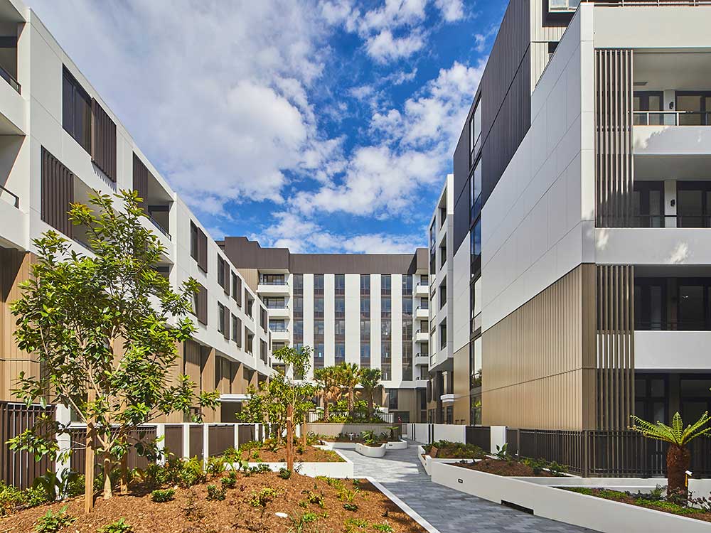 A build-to-rent development with rainscreen interlocking cladding 