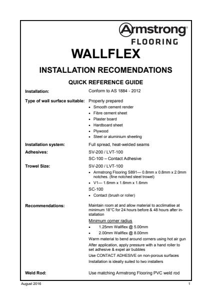 Wallflex Installation Guide