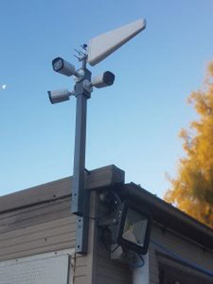 Site security monitoring cameras