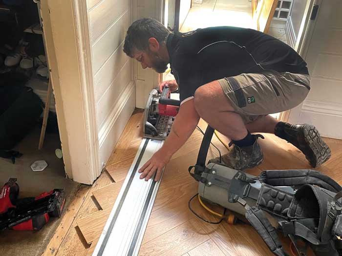 Installing timber flooring