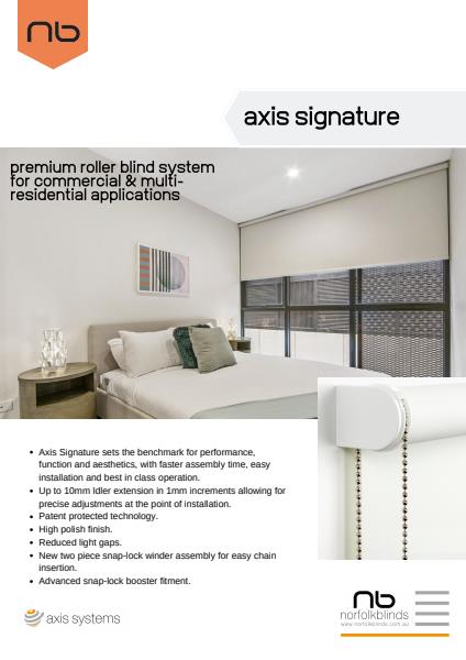 Axis Signature Specification Sheet