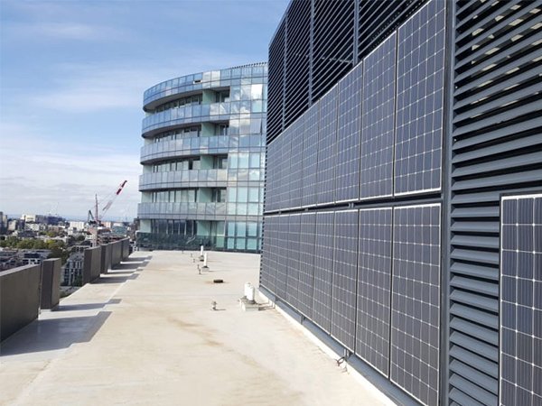 Solar panels on buildings