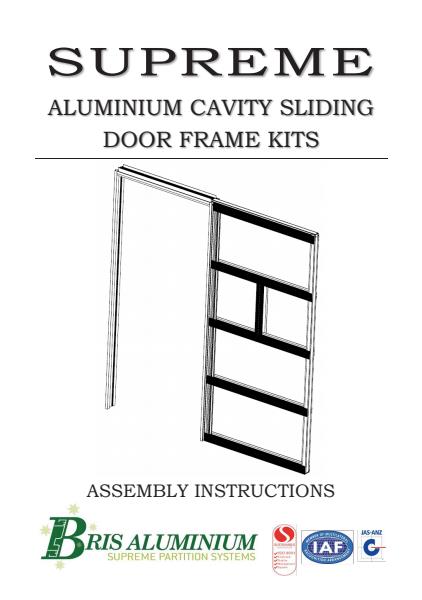 Bris Aluminium Supreme Cavity Sliding Door Frame Kit