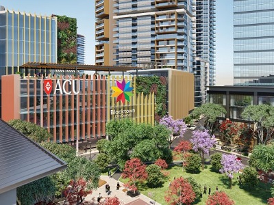 Artist&rsquo;s impression of the new ACU campus in Blacktown. Image: ACU.
