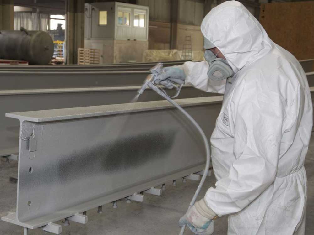 Application of fire resistant coating