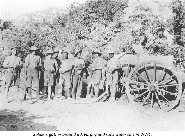 Communications a hundred years ago was so poor rumours abounded: movements of enemy troops, missing supplies, inadequacies of officers. Gradually these falsehoods came to have the name of the water cart: Furphies.