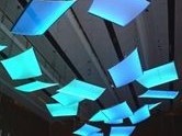 Colourful Plexiglas LED sound panels
