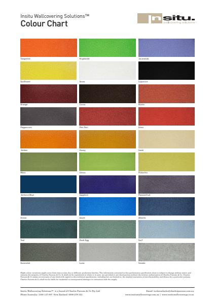 INSITU Colour Chart