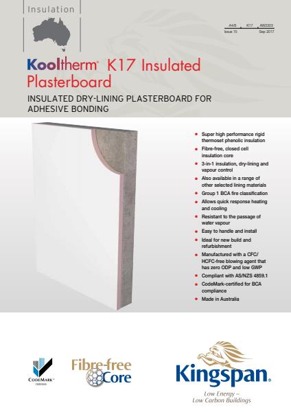 Kooltherm K17 Insulated Plasterboard Brochure