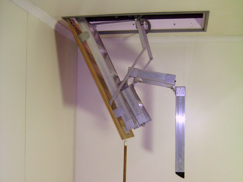 AM-BOSS modern pull down access ladder