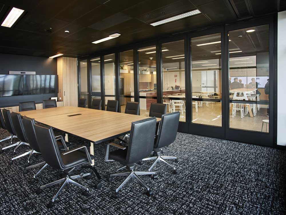 Bildspec’s operable walls separate boardrooms from breakout spaces at Data#3