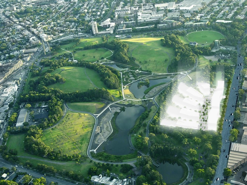 An aerial view of Sydney Park. Image: supplied
