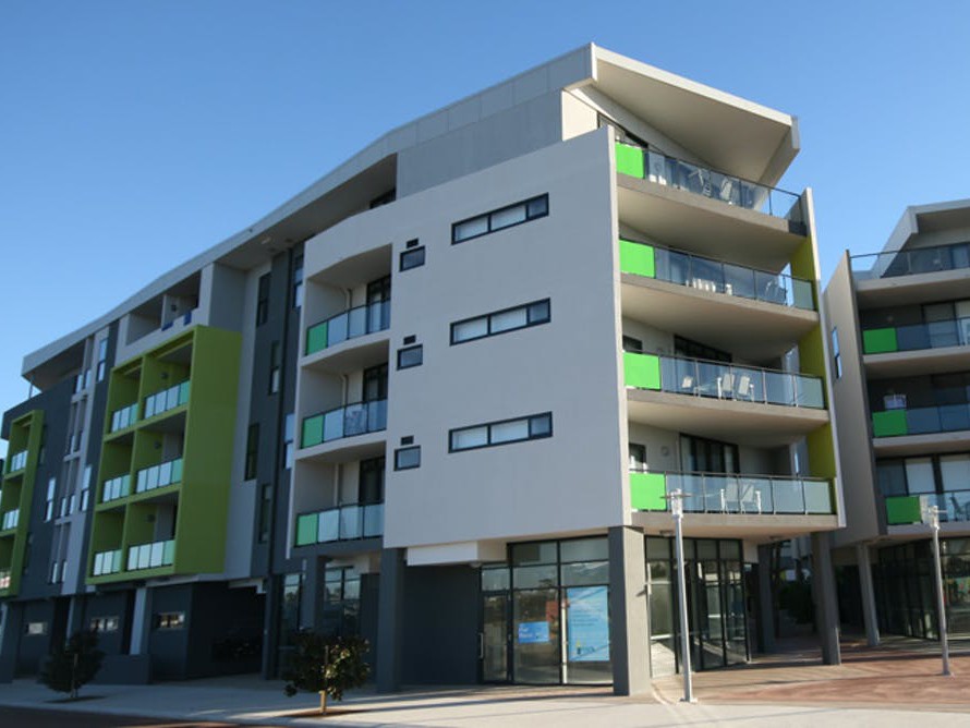 The Living Space development in Cockburn, Western Australia, has won praise as an innovative mixed-use social housing project. Image: HHA Projects&nbsp;
