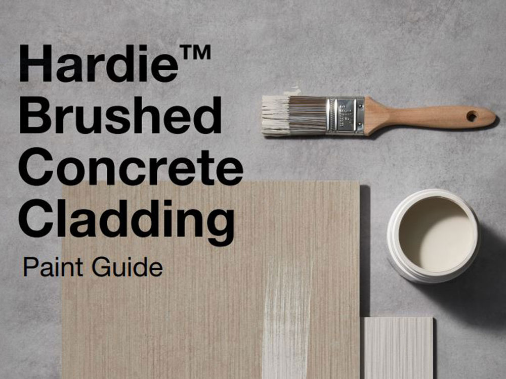 Hardie Brushed Concrete Cladding Paint Guide