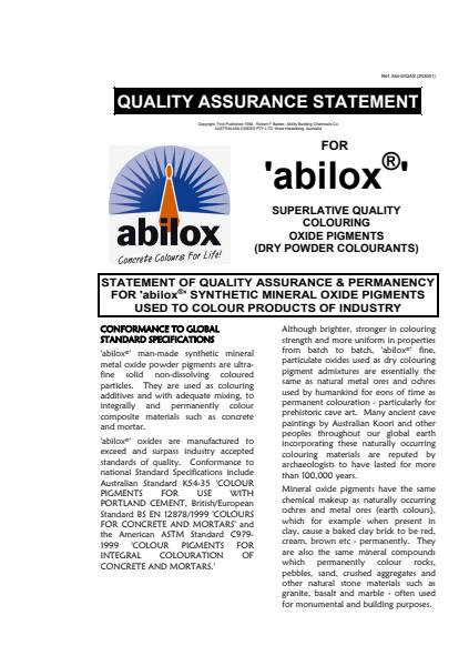 abilox Quality Assur State