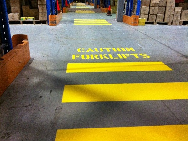 Companies can prevent potentially hazardous situations by separating pedestrians from forklifts.
