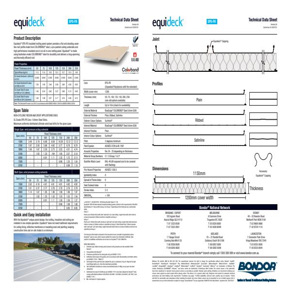 Equideck Technical Data Sheet