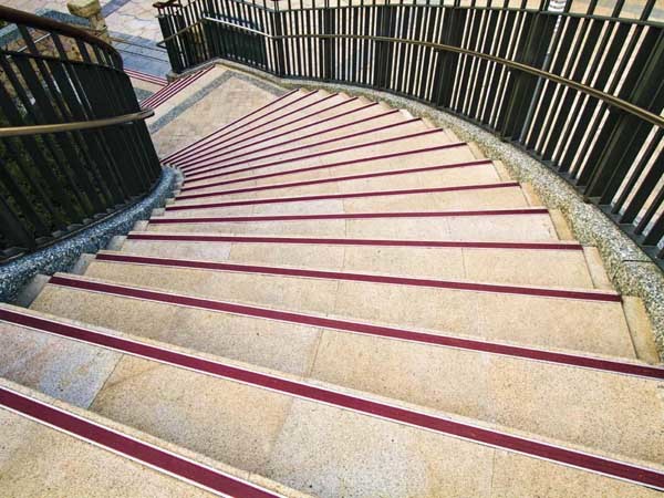 Stair nosing products extend the horizontal surface of each stair to provide better tread
