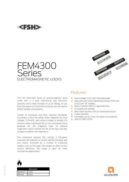 FSH FEM4300 series Product Catalogue 