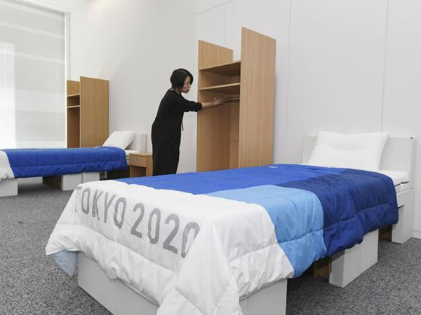 Tokyo 2020 Olympics' cardboard beds