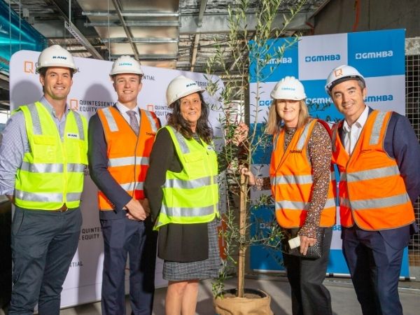 quintessential equity topping out ceremony 60 moorabool street