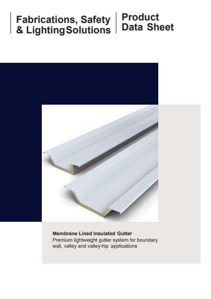Membrane Lined Insulated Gutter Product Data Sheet