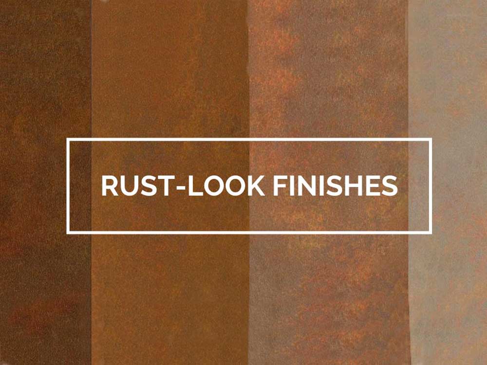 Rust-Look aluminium finishes
