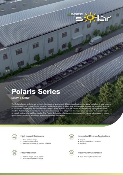 Alspec Solar Polaris Product Datasheet