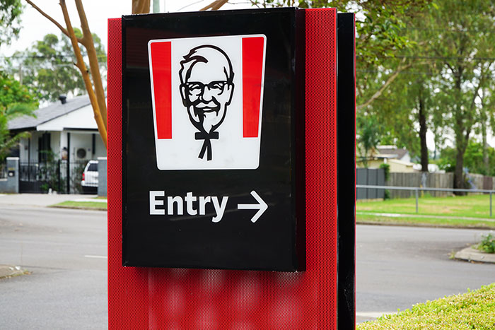 KFC Perforated Metal Signage
