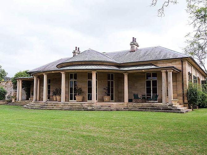 Fernhill Estate comprises the heritage-listed homestead, another home and outbuildings, gardens, lakes, paddocks, equine facilities and a 2km horse race track. Image: NSW government
