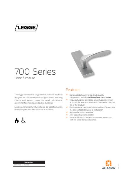 Legge 700 Series Product Catalogue 