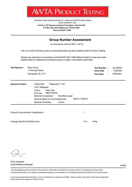 Elton Group Evenex Fire Test Report Assessment