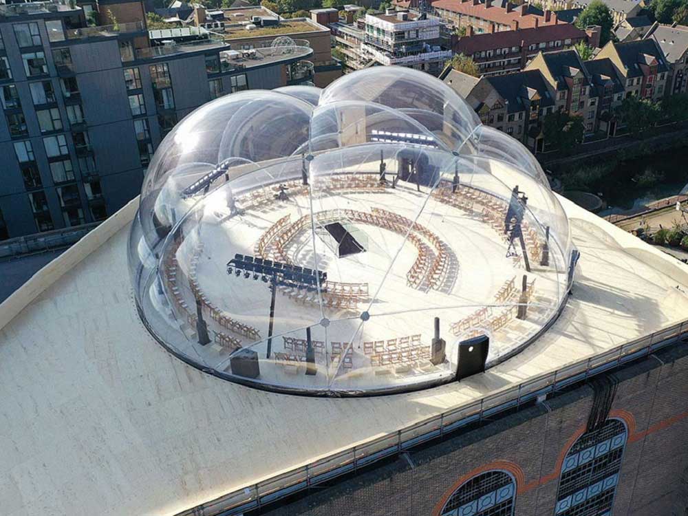 Smiljan Radić's transparent bubble for the Alexander McQueen show