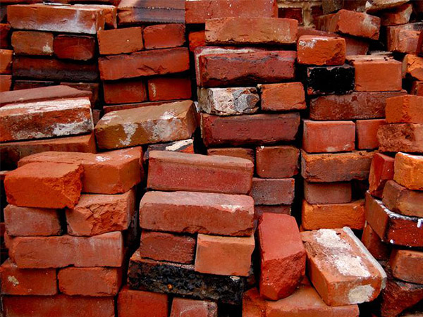 Bricks stacked