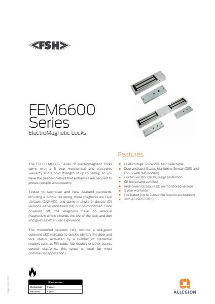 FSH FEM6600 Series Product Catalogue 