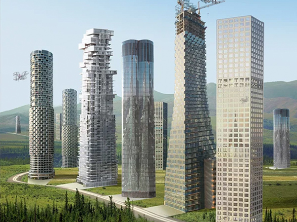 Futuristic skyscrapers