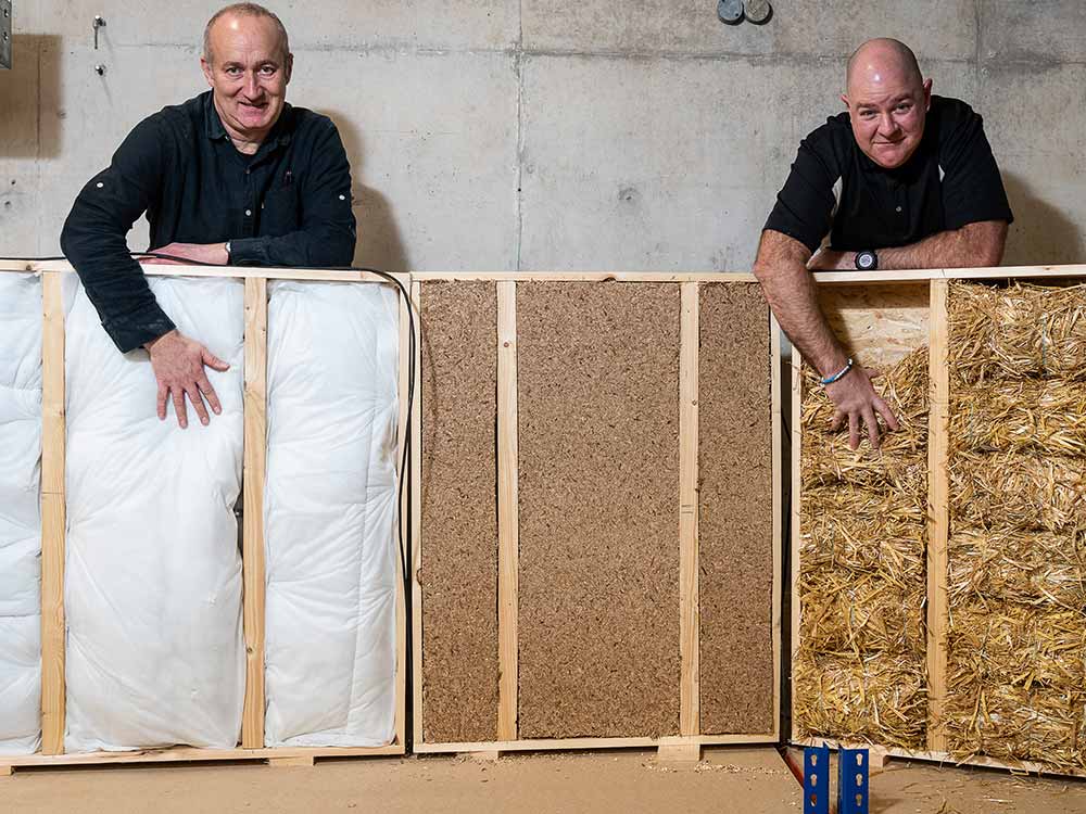 Researchers investigating waste materials for building insulation