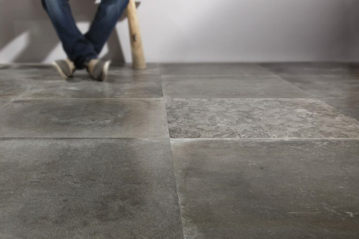Polished concrete tiles