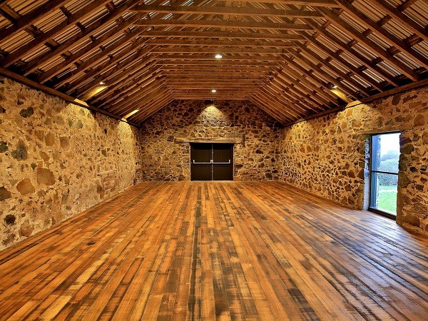 The barn floor
